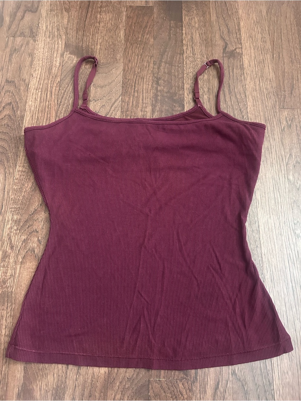 SKIMS Cotton Rib Spaghetti Strap Tank Top - Burgundy